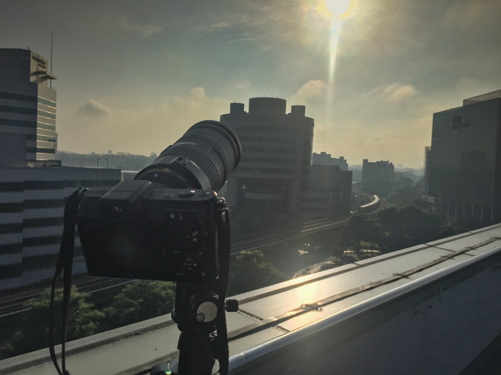 My camera setup for shooting the eclipse.